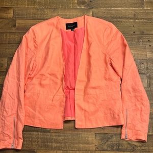 Coral Banana Republic Crop Blazer Long Sleeve Size 14
